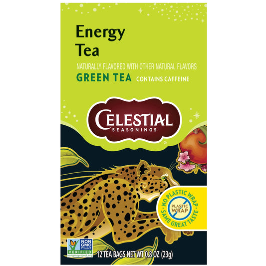 High Caffeine Energy Green Tea Bags (12 Count)