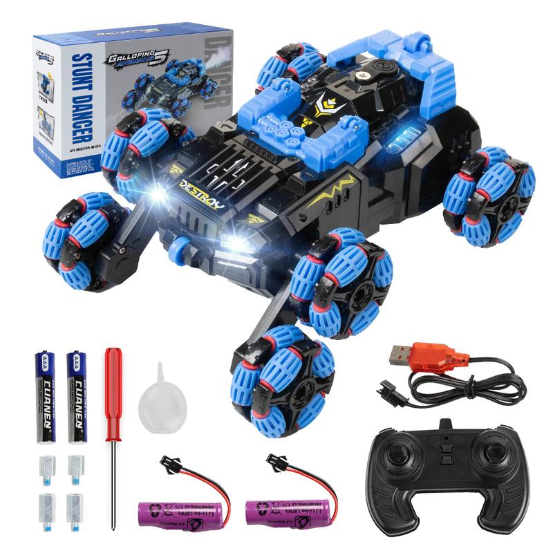 Six-Wheeled Off-Road Electric Spray Deformation Remote Control Drift Children'S Tank Toy 3602 Degree Rolling Stunt Climbing Racing Car