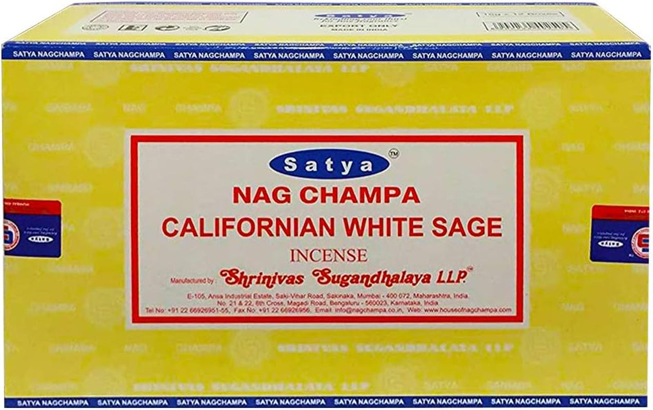 California White Sage Incense Sticks and Incense Stick Holder Bundle Insence Insense Satya Incense