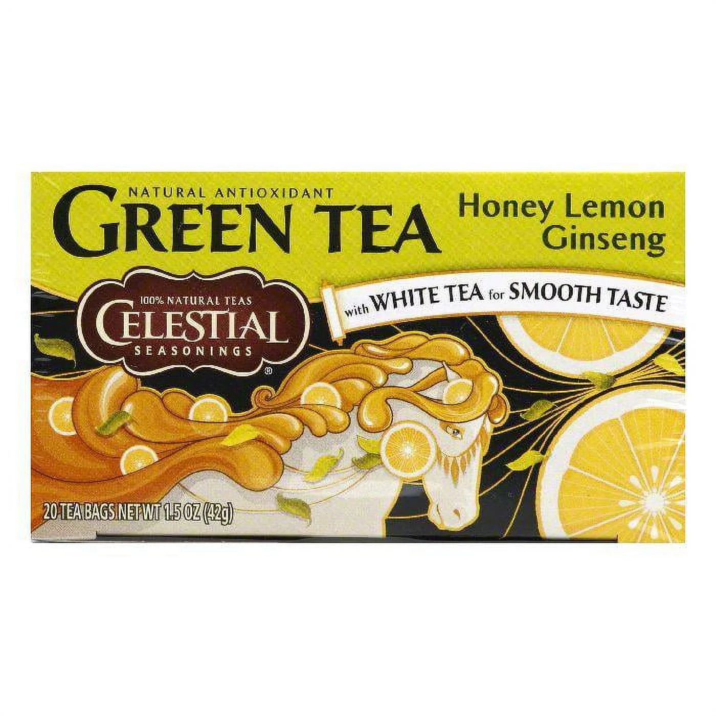 Green Tea Honey Lemon Ginseng, 20 BG (Pack of 6)