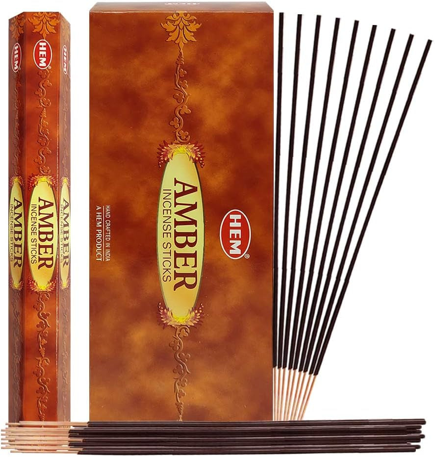 Amber Incense Sticks and Incense Stick Holder Bundle Insence Insense Hem Incense Sticks