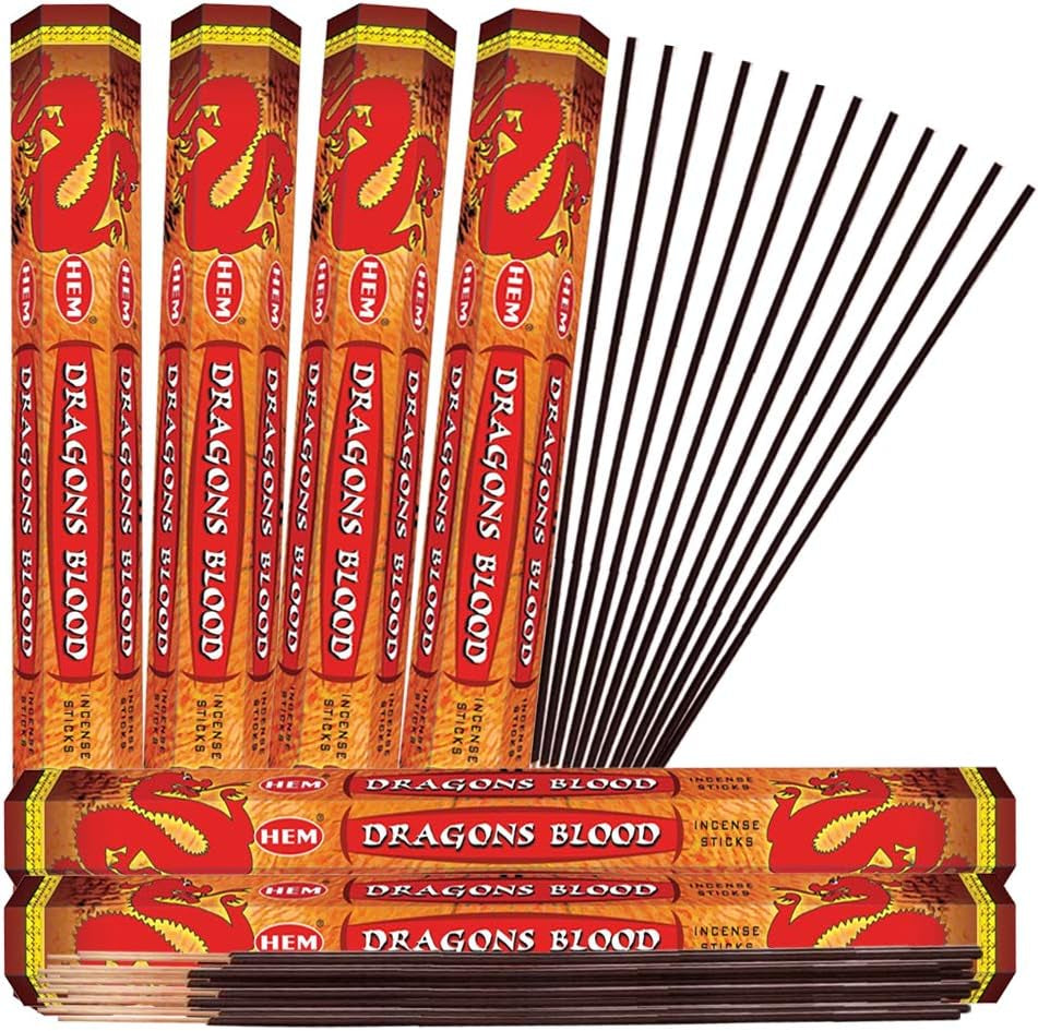 Dragons Blood Incense Sticks and Incense Stick Holder Bundle Insence Insense Hem Incense Sticks