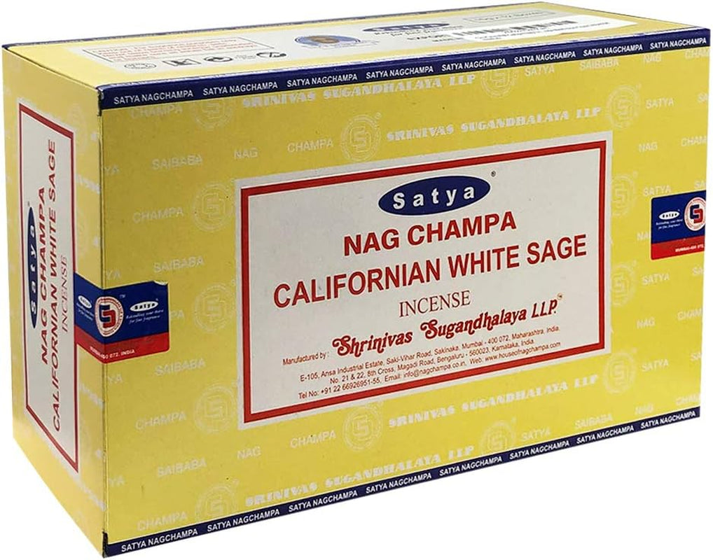 California White Sage Incense Sticks and Incense Stick Holder Bundle Insence Insense Satya Incense