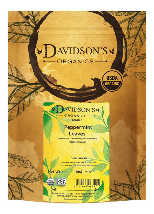 Tea Bulk, Organic Peppermint Leaves, 16-Ounce Bag