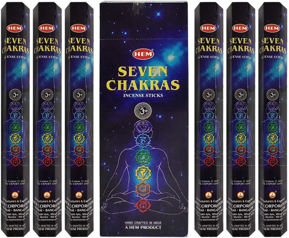 7 Chakra Incense Sticks and Incense Stick Holder Bundle Insence Insense Hem Incense Sticks