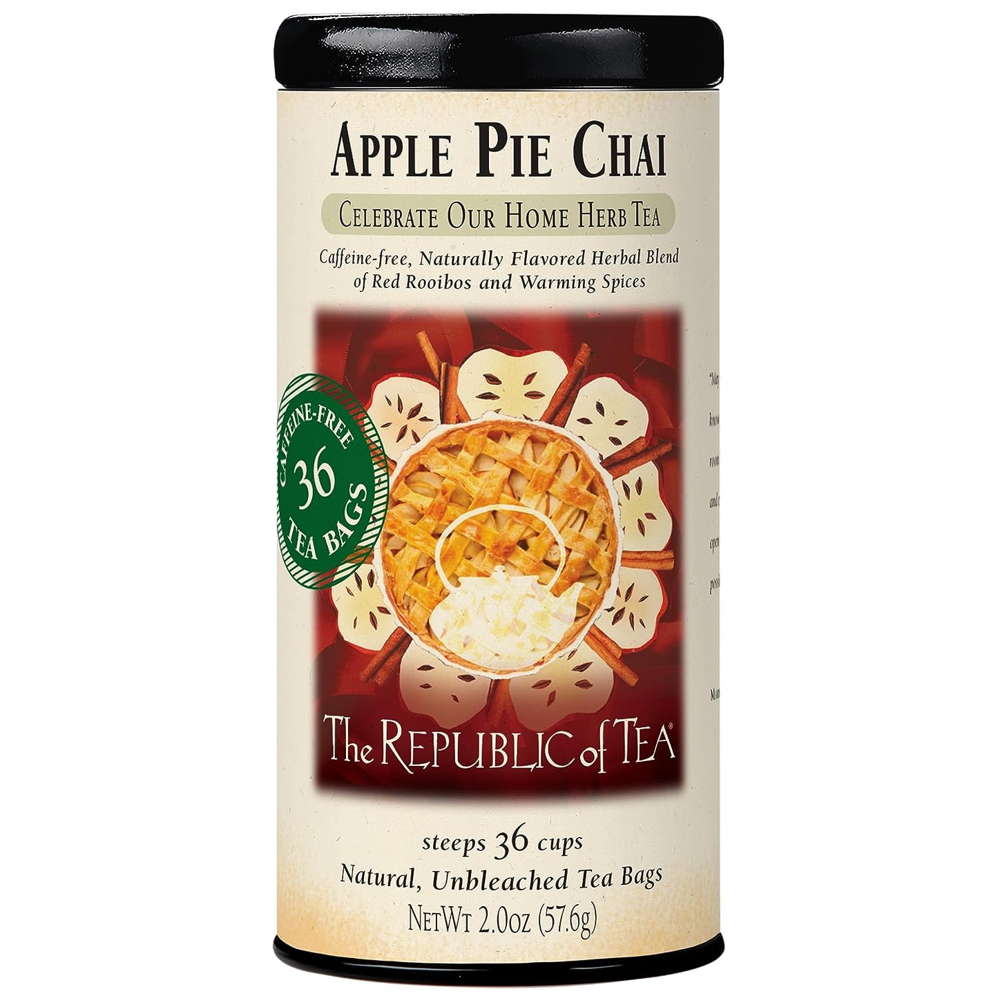 - Apple Pie Chai Herbal Tea, 36 Tea Bags