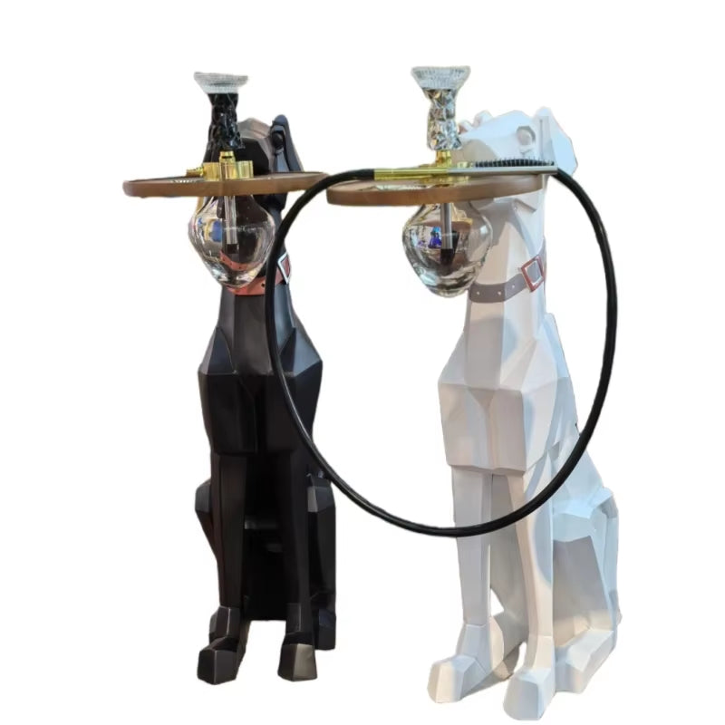 China Factory Hookah Resin Shisha Hookah Nargile Doberman Dog Hookah Animal