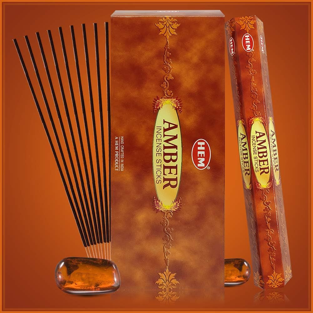 Amber Incense Sticks and Incense Stick Holder Bundle Insence Insense Hem Incense Sticks