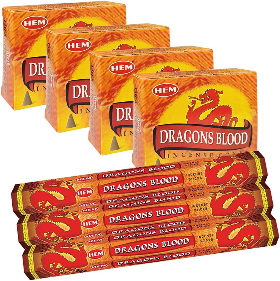 Dragon'S Blood Incense Sticks and Cone Incense Holder Variety Pack Bundle Insence Insense Insienso