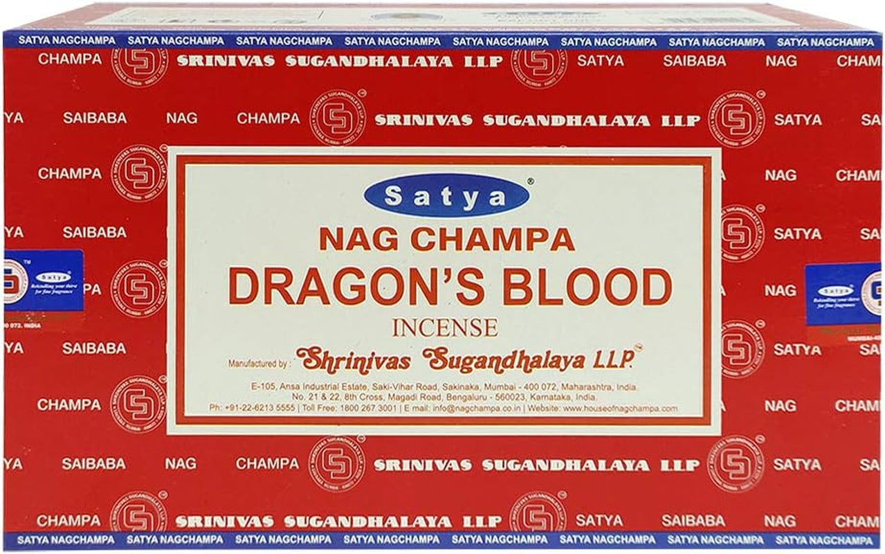 Dragon'S Blood Incense Sticks and Incense Stick Holder Bundle Insence Insense Satya Incense