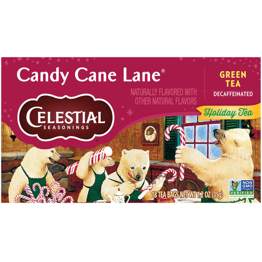 Holiday Candy Cane Lane Decaf Green Tea Bags (18 Count)