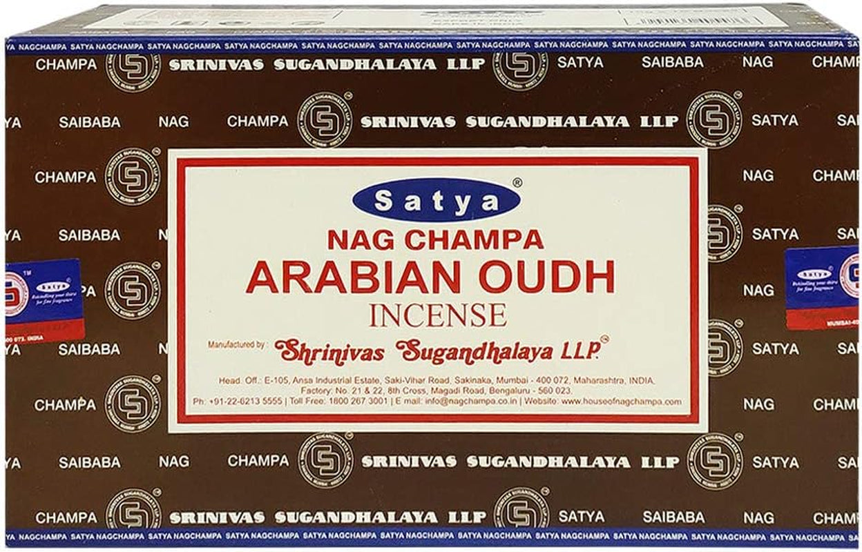 Arabian Oudh Incense Sticks and Incense Stick Holder Bundle Insence Insense Satya Incense