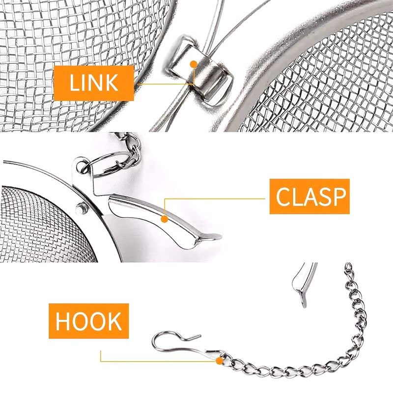 Tea Infuser Stainless Steel Mesh Tea Ball Tea Strainers Tea Infuser Strainer Filters for Loose Tea Herbal Spices JT148