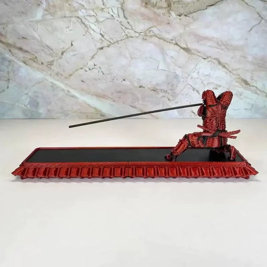 Samurais Incense Stick Holder 3D Printing Ash Catcher Warrior Incense Burner Meditation Yoga Relaxation Home Office Decoration