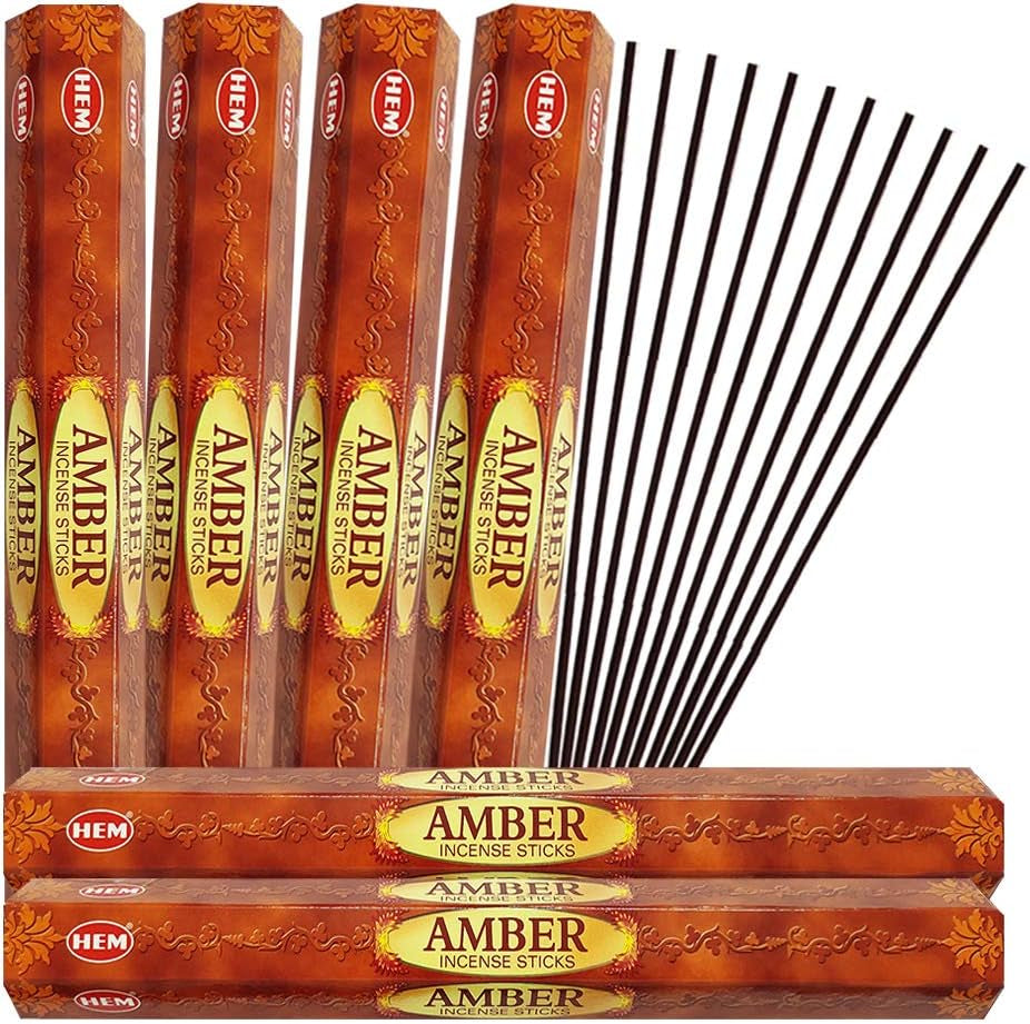 Amber Incense Sticks and Incense Stick Holder Bundle Insence Insense Hem Incense Sticks