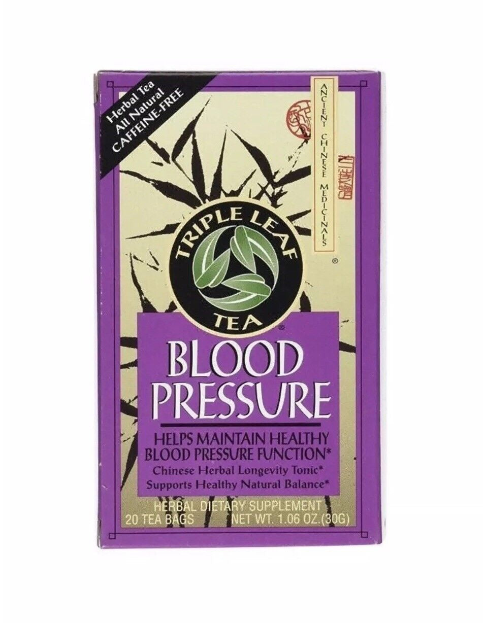 Triple Leaf Tea Blood Pressure Tea 20 Tea Bags Herbal NEW!