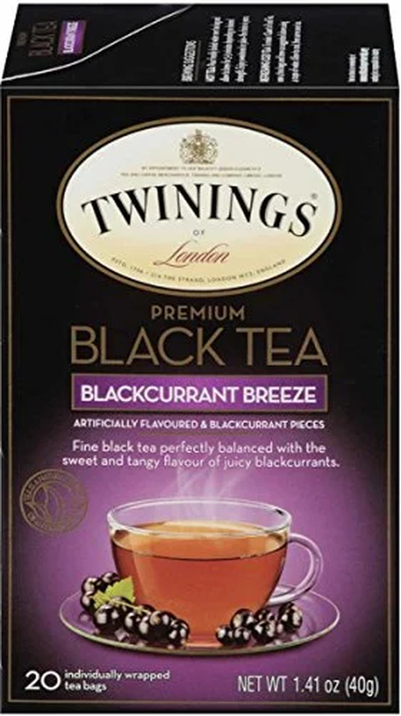 of London Blackcurrant Breeze Black Tea Bags, 20 Count (Pack of 6)